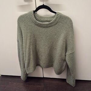 Sage green Abercrombie crew sweater medium